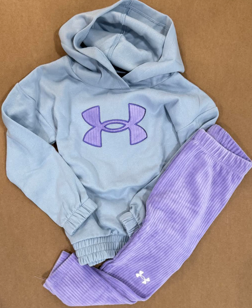 UA Violet / Blue Rib Velour Tunic 2-Piece Set