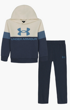Load image into Gallery viewer, Steel Blue/Cream 2-Piece Boy&#39;s UA Hoodie Set
