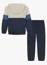 Load image into Gallery viewer, Steel Blue/Cream 2-Piece Boy&#39;s UA Hoodie Set
