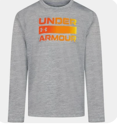 UA Gray / Red / Blaze Orage Twist Core Long Sleeve Tee