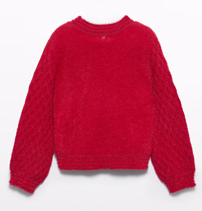 Fuzzy Christmas Red Sweater