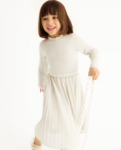 Load image into Gallery viewer, Almond Fuzzy Knitted Girl&#39;s Sweater
