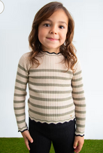 Load image into Gallery viewer, Marzipan Striped Ribbed Knit Sweater
