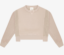 Load image into Gallery viewer, Fleece Reverse Insert Girl&#39;s Top In Soy Latte
