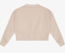 Load image into Gallery viewer, Fleece Reverse Insert Girl&#39;s Top In Soy Latte
