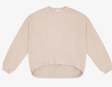 Load image into Gallery viewer, Cotton Fleece Raw Edge Tunic In Soy Latte
