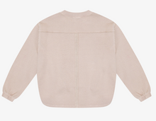 Load image into Gallery viewer, Cotton Fleece Raw Edge Tunic In Soy Latte
