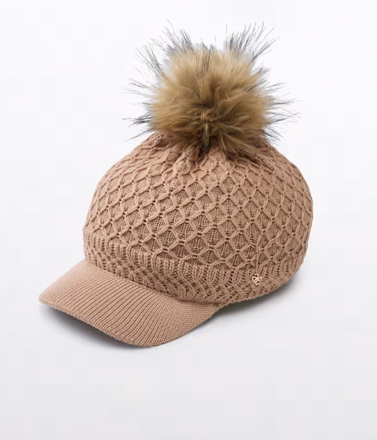 Girl's Camel Knit Cap