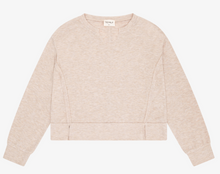 Load image into Gallery viewer, Hacci Jersey Cropped Raw Neck Top In Latte
