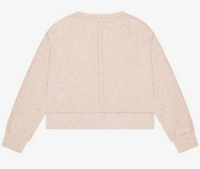 Load image into Gallery viewer, Hacci Jersey Cropped Raw Neck Top In Latte
