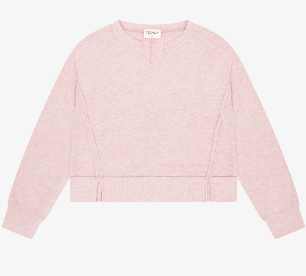 Hacci Jersey Cropped Raw Neck Top In Moscato