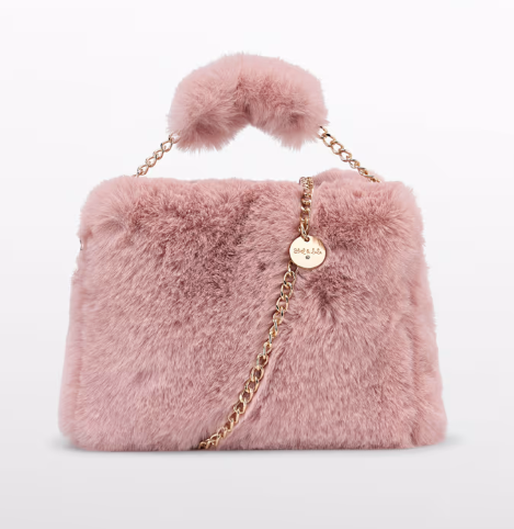 Faux Fur Bag In Petal
