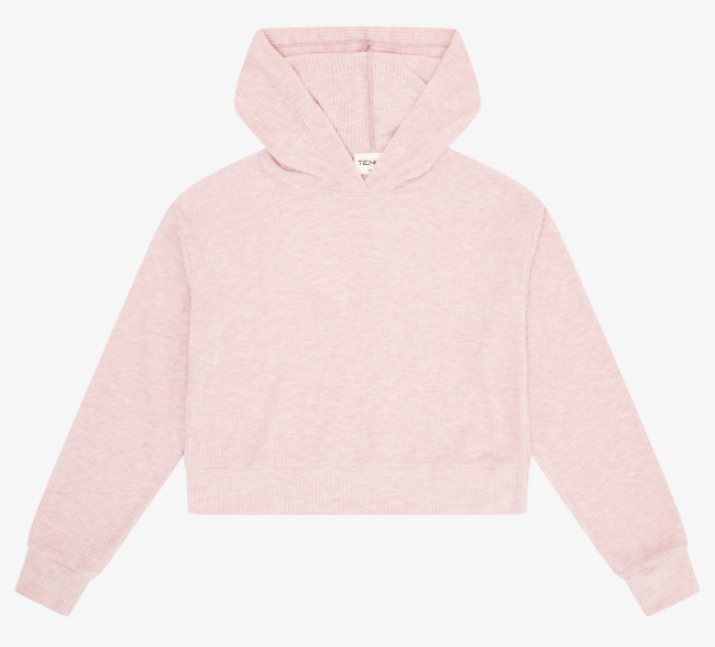 Hacci Rib Box Hoodie Pullover In Moscato