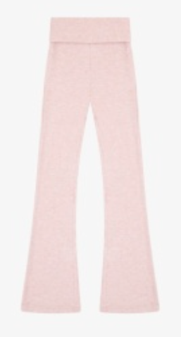 Hacci Rib Waisted Flared Pant In Moscato
