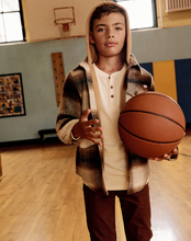 Load image into Gallery viewer, Lumber Plaid Glen Flannel Hoodie
