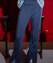 Load image into Gallery viewer, Turned Waistband Flared Legging In Navy
