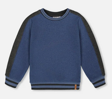 Load image into Gallery viewer, Dark Steel Blue Soft Flat Back nRibbed Sweatshirt
