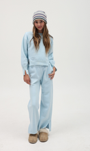 Load image into Gallery viewer, Cotton Fleece Split Hem Pocket Pant In Blue

