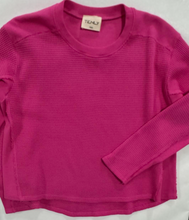 Load image into Gallery viewer, Fuchsia Waffle Long Sleeve Pullover
