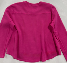 Load image into Gallery viewer, Fuchsia Waffle Long Sleeve Pullover
