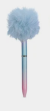 Load image into Gallery viewer, Blue Ombre Pom-Pom Ink Pen
