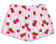 Load image into Gallery viewer, Strawberry Stripes Plush Shorts
