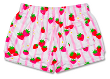 Load image into Gallery viewer, Strawberry Stripes Plush Shorts
