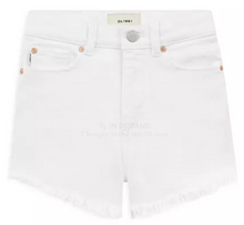 Load image into Gallery viewer, Lucy White Frayed Girl's Short
