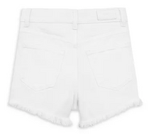 Load image into Gallery viewer, Lucy White Frayed Girl's Short
