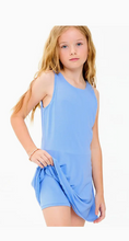 Load image into Gallery viewer, Cross-Strap Back Mini Dress In Pastel Blue
