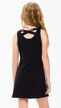 Load image into Gallery viewer, Cross-Strap Back Mini Dress In Black
