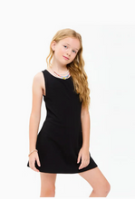 Load image into Gallery viewer, Cross-Strap Back Mini Dress In Black
