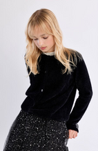 Load image into Gallery viewer, Black Angora Girl's Sweater
