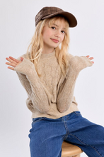 Load image into Gallery viewer, Golden Sparkled  Girl's Knitted Sweater
