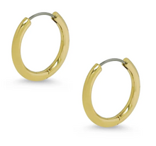 Load image into Gallery viewer, Gold Tubular Hoop Earring Medium
