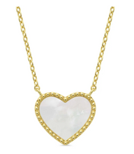Load image into Gallery viewer, Mother Of Pearl Heart Necklace
