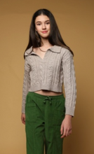Load image into Gallery viewer, Cropped Johnny Girl's Sweater
