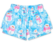 Load image into Gallery viewer, Swirly Snowman Plush Shorts
