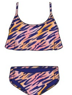 Pink Vortex Brush Zebra Bikini