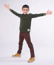 Load image into Gallery viewer, Dark Olive Craftsman Thermal Henley
