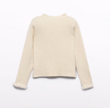 Load image into Gallery viewer, Almond Fuzzy Knitted Girl&#39;s Sweater
