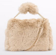 Load image into Gallery viewer, Faux Fur Bag In Almond
