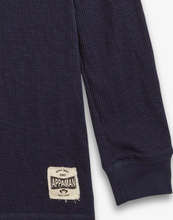 Load image into Gallery viewer, Navy Blue Craftsman Thermal Henley
