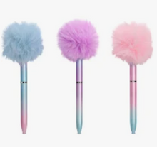 Load image into Gallery viewer, Blue Ombre Pom-Pom Ink Pen
