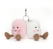 Load image into Gallery viewer, Amuseables Pair Of Marshmallows Bag Charm
