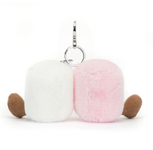 Load image into Gallery viewer, Amuseables Pair Of Marshmallows Bag Charm
