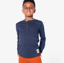 Load image into Gallery viewer, Navy Thermal Henley
