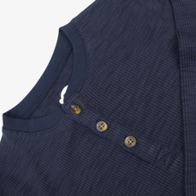 Load image into Gallery viewer, Navy Thermal Henley
