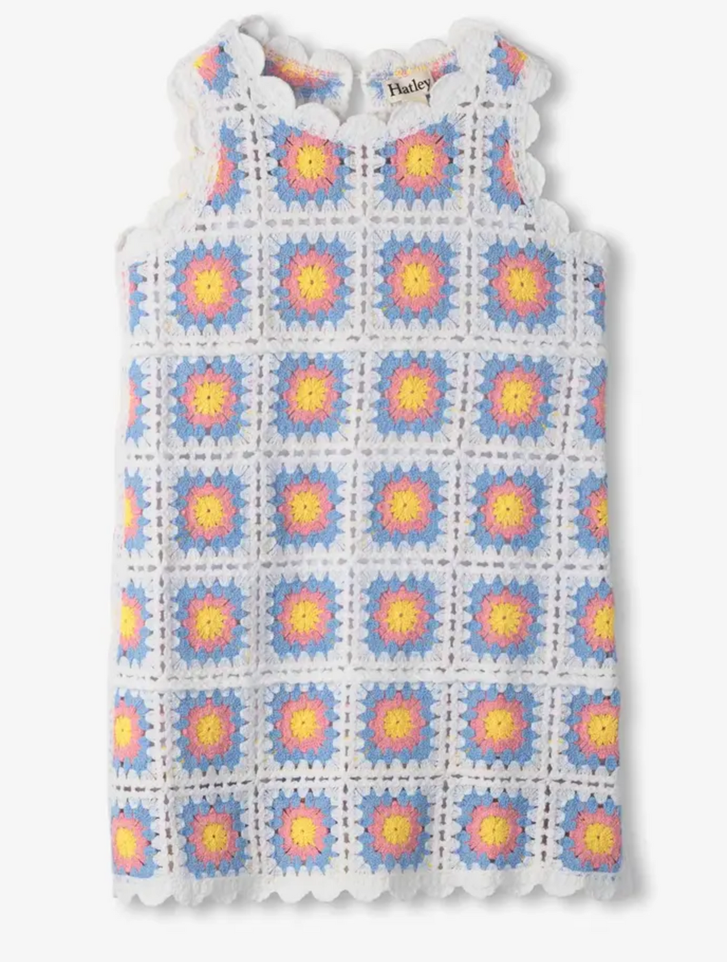 Cornflower Blue Crochet Dress