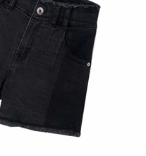 Load image into Gallery viewer, Black Fray High Waisted Jean Shorts
